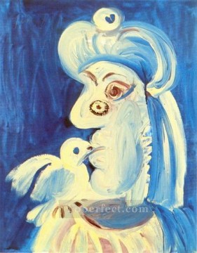 パブロ・ピカソ Painting - 女と骨 1971年 パブロ・ピカソ